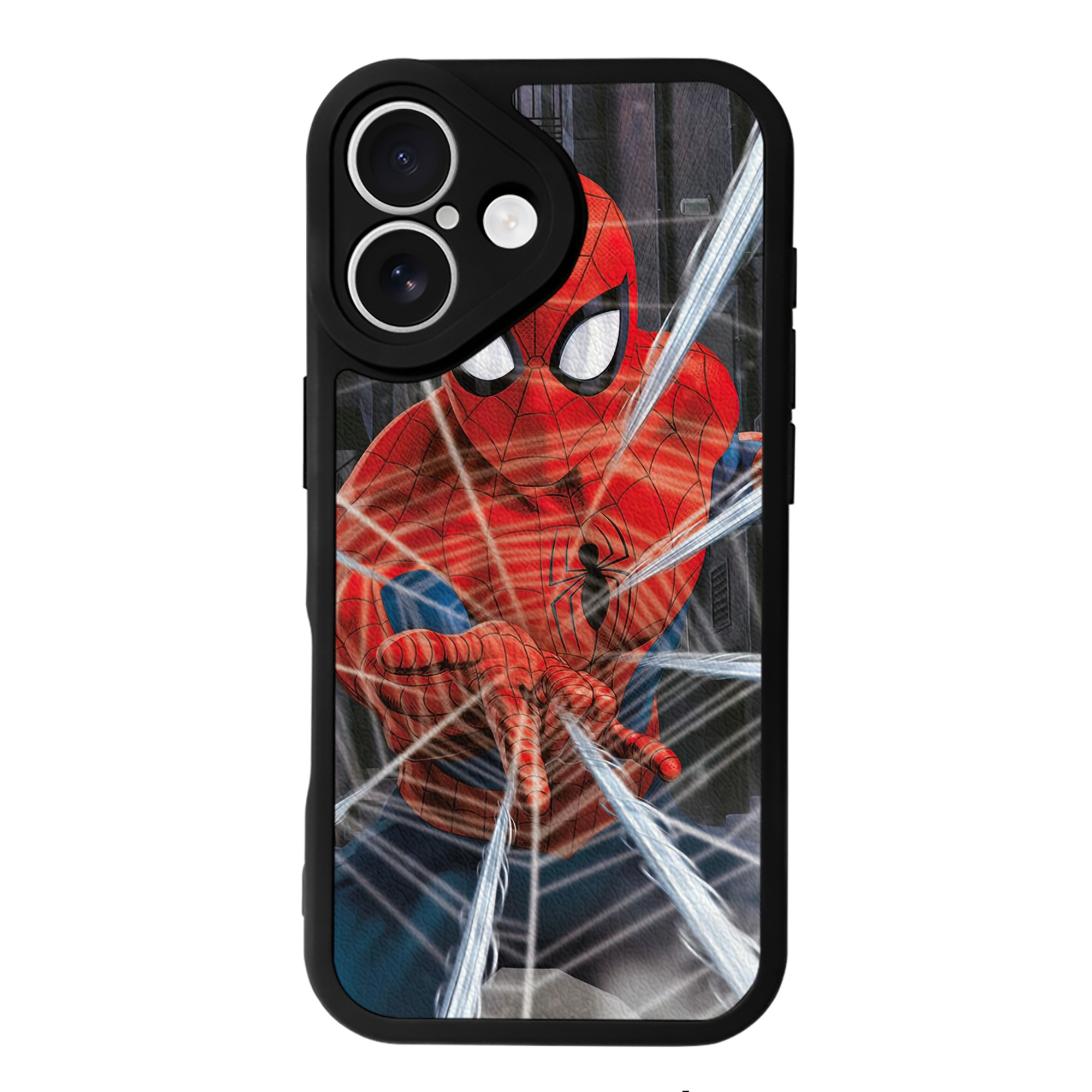 （画像用） Spider Man スパイダーマン 【iPhone 16シリーズ対応】シリコンスマホケース（レザー調） 材質：シリコン